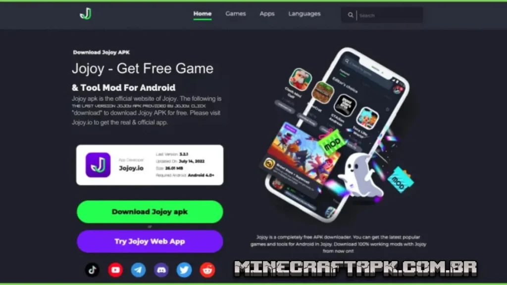 Jojoy Minecraft Baixar (1)